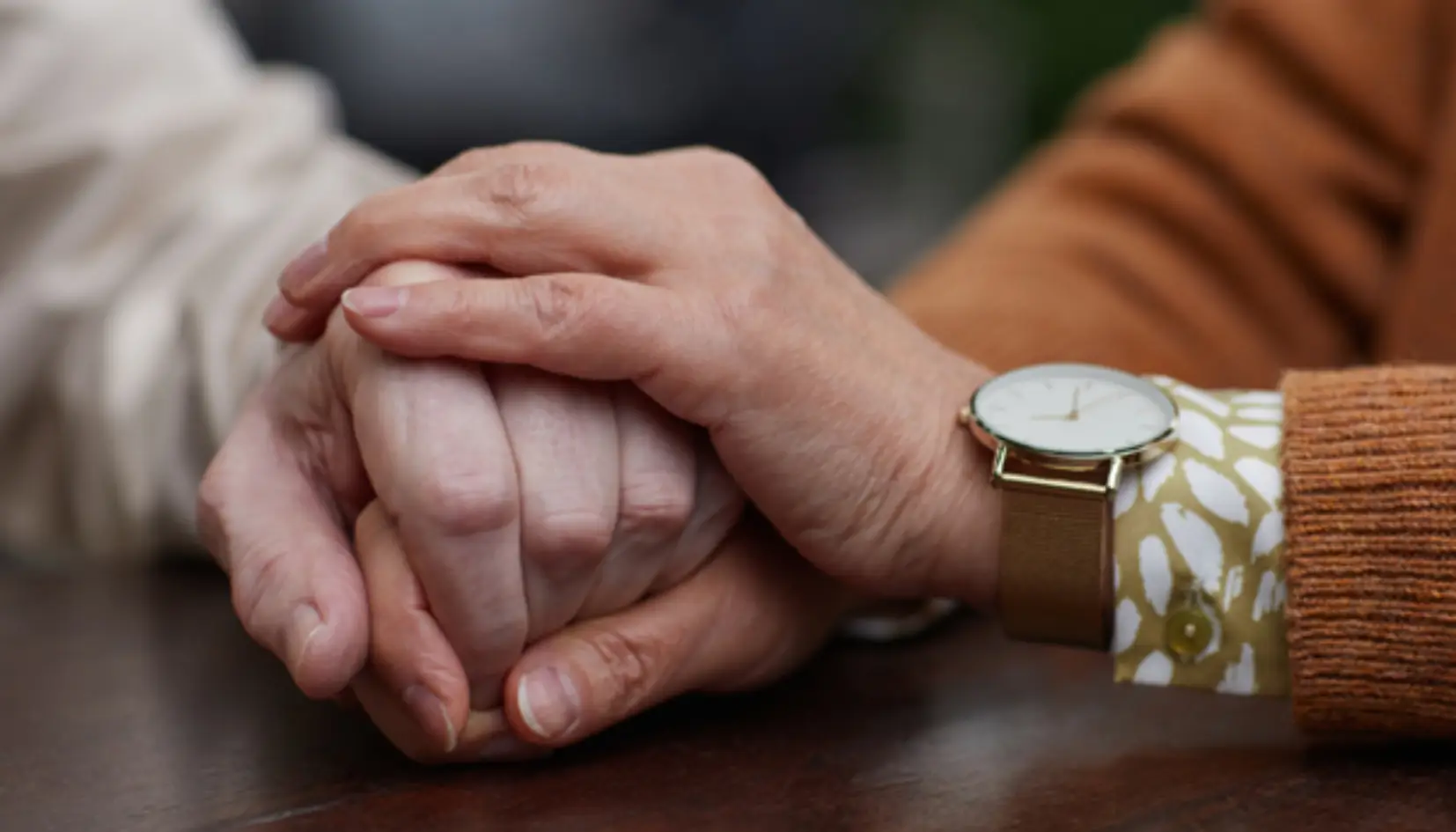 Family holding hands